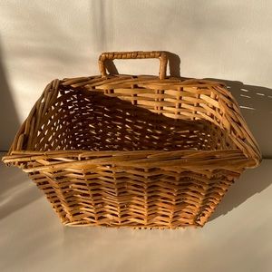 SOLD - Wicker Basket w Handle
